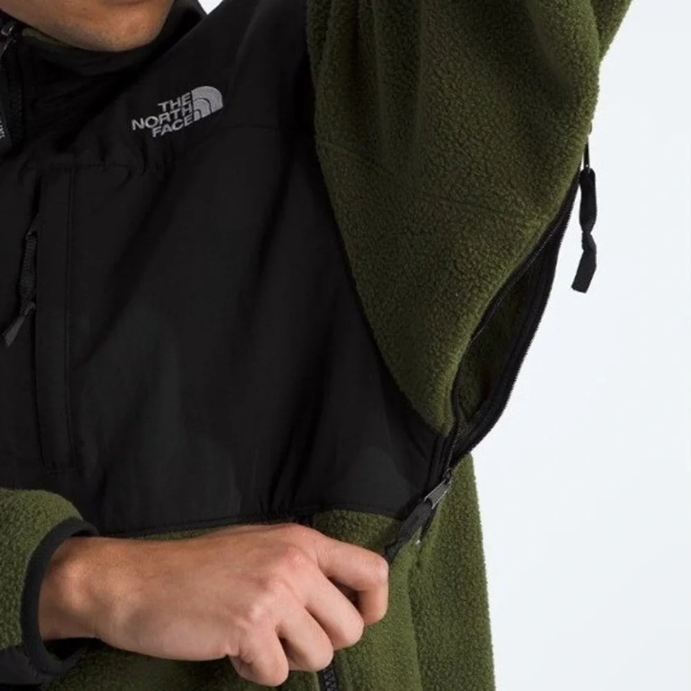 The North Face Men's Small Retro Denali Jacket Fleece Woodland Green TNF Black